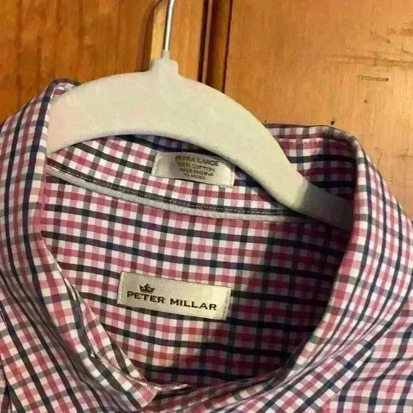 Peter Millar cotton button down plaid shirt. Extra Large - Picture 2 of 8